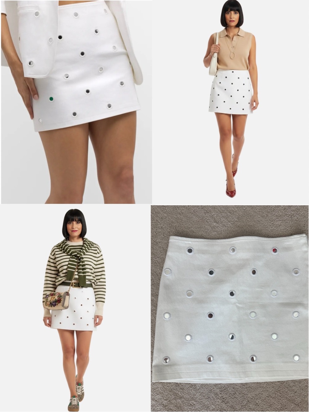 cinq a sept Doris Mirror Denim Mini Skirt